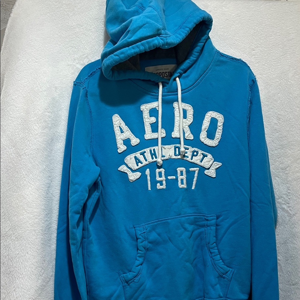 Aeropostale Blue Graphic Hoodie